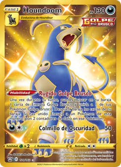 Carta Houndoom de la expansión Estilos de Combate, número 179/163
