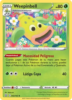 Carta Weepinbell de la expansión Estilos de Combate, número 2/163