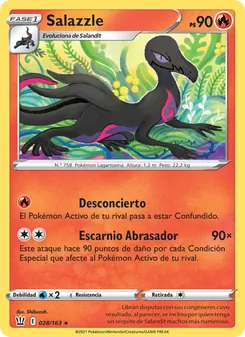 Carta Salazzle de la expansión Estilos de Combate, número 28/163