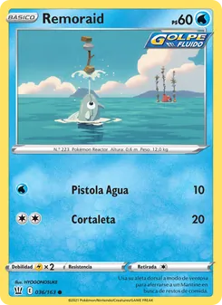 Carta Remoraid de la expansión Estilos de Combate, número 36/163