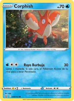 Carta Corphish de la expansión Estilos de Combate, número 38/163