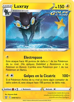 Carta Luxray de la expansión Estilos de Combate, número 48/163