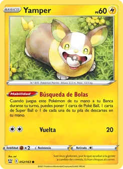 Carta Yamper de la expansión Estilos de Combate, número 52/163
