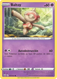Carta Baltoy de la expansión Estilos de Combate, número 57/163