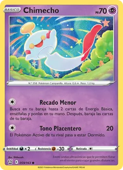 Carta Chimecho de la expansión Estilos de Combate, número 59/163