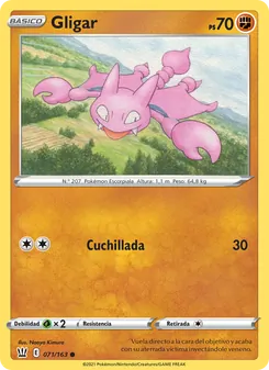 Carta Gligar de la expansión Estilos de Combate, número 71/163