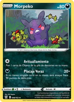 Carta Morpeko de la expansión Estilos de Combate, número 98/163