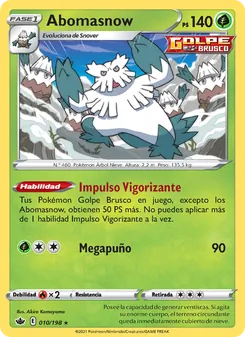 Carta Abomasnow de la expansión Reinado Escalofriante, número 10/198