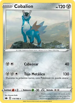 Carta Cobalion de la expansión Reinado Escalofriante, número 114/198