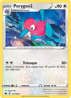 Carta Porygon2 de la expansión Reinado Escalofriante, número 117/198