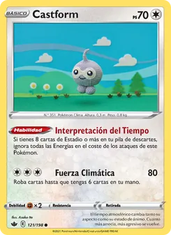 Carta Castform de la expansión Reinado Escalofriante, número 121/198