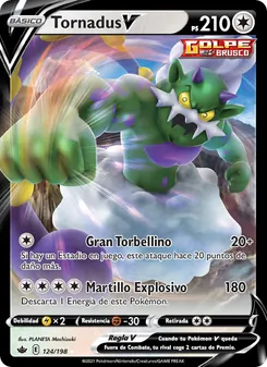 Carta Tornadus V de la expansión Reinado Escalofriante, número 124/198