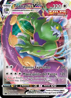 Carta Tornadus VMAX de la expansión Reinado Escalofriante, número 125/198