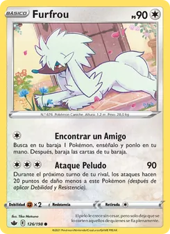 Carta Furfrou de la expansión Reinado Escalofriante, número 126/198