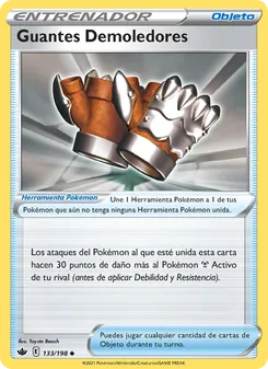 Carta Guantes Demoledores de la expansión Reinado Escalofriante, número 133/198