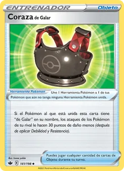 Carta Coraza de Galar de la expansión Reinado Escalofriante, número 141/198