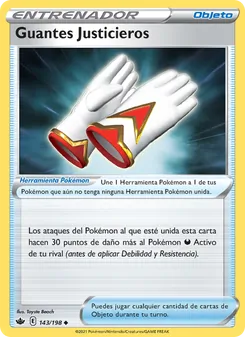 Carta Guantes Justicieros de la expansión Reinado Escalofriante, número 143/198