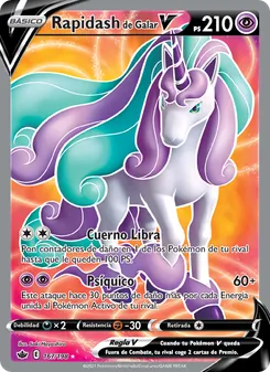 Carta Rapidash de Galar V de la expansión Reinado Escalofriante, número 167/198