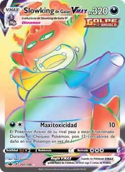 Carta Slowking de Galar VMAX de la expansión Reinado Escalofriante, número 207/198