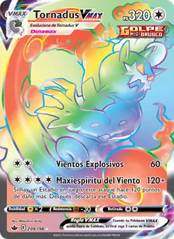 Carta Tornadus VMAX de la expansión Reinado Escalofriante, número 209/198