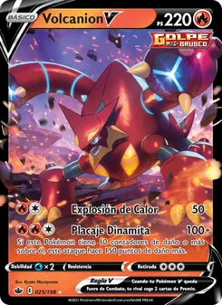 Carta Volcanion V de la expansión Reinado Escalofriante, número 25/198