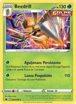 Carta Beedrill de la expansión Reinado Escalofriante, número 3/198