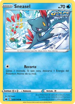 Carta Sneasel de la expansión Reinado Escalofriante, número 30/198