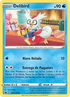 Carta Delibird de la expansión Reinado Escalofriante, número 32/198