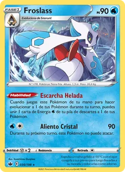 Carta Froslass de la expansión Reinado Escalofriante, número 36/198