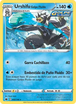 Carta Urshifu Golpe Fluido de la expansión Reinado Escalofriante, número 44/198