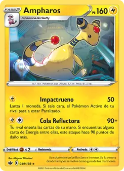 Carta Ampharos de la expansión Reinado Escalofriante, número 49/198