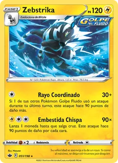 Carta Zebstrika de la expansión Reinado Escalofriante, número 51/198