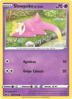 Carta Slowpoke de Galar de la expansión Reinado Escalofriante, número 54/198