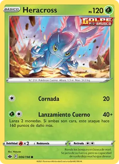Carta Heracross de la expansión Reinado Escalofriante, número 6/198
