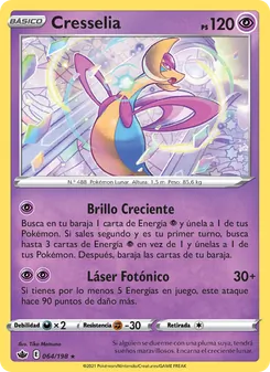 Carta Cresselia de la expansión Reinado Escalofriante, número 64/198