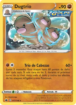 Carta Dugtrio de la expansión Reinado Escalofriante, número 77/198