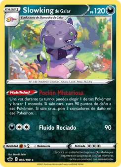 Carta Slowking de Galar de la expansión Reinado Escalofriante, número 98/198