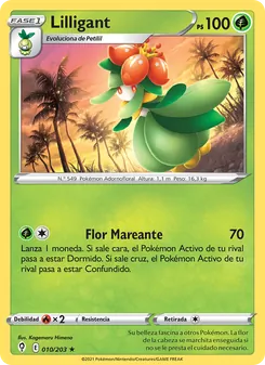 Carta Lilligant de la expansión Cielos Evolutivos, número 10/203