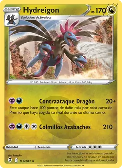 Carta Hydreigon de la expansión Cielos Evolutivos, número 115/203