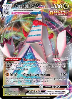 Carta Duraludon VMAX de la expansión Cielos Evolutivos, número 123/203