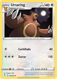 Carta Ursaring de la expansión Cielos Evolutivos, número 127/203