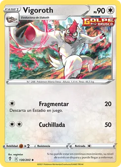 Carta Vigoroth de la expansión Cielos Evolutivos, número 130/203