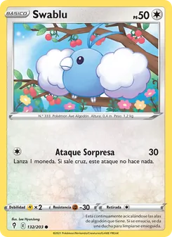 Carta Swablu de la expansión Cielos Evolutivos, número 132/203