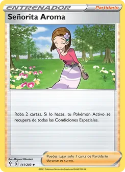 Carta Señorita Aroma de la expansión Cielos Evolutivos, número 141/203