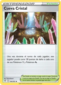 Carta Cueva Cristal de la expansión Cielos Evolutivos, número 144/203