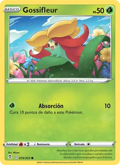Carta Gossifleur de la expansión Cielos Evolutivos, número 15/203
