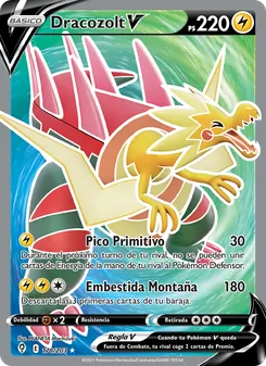 Carta Dracozolt V de la expansión Cielos Evolutivos, número 178/203