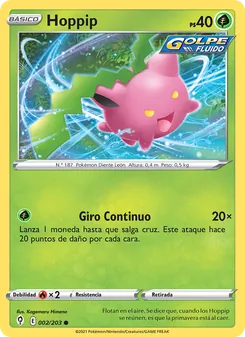 Carta Hoppip de la expansión Cielos Evolutivos, número 2/203