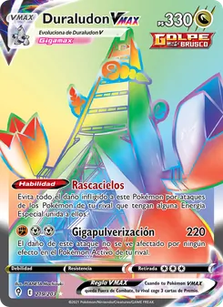 Carta Duraludon VMAX de la expansión Cielos Evolutivos, número 219/203