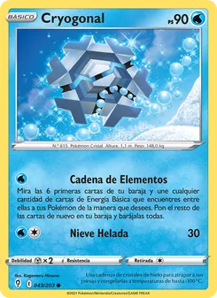 Carta Cryogonal de la expansión Cielos Evolutivos, número 43/203